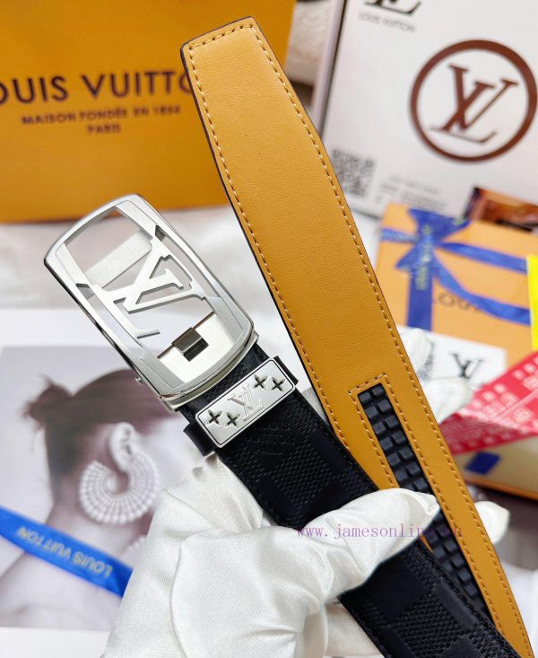 Belt LV Louis Vuitton automatic buckle-Belt replica The automatic belt series is made of 100 51cnc4g7 - Image 10
