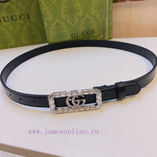 Gucci official website new item, genuine specification 2.0cm, paired with a top layer calf l wlrmxq2g