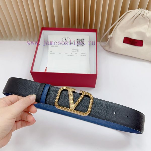 4.0cm Valentino new belt, double-sided top layer cowhide material, length. 758.80.85.90.95.1 9aifbdkk