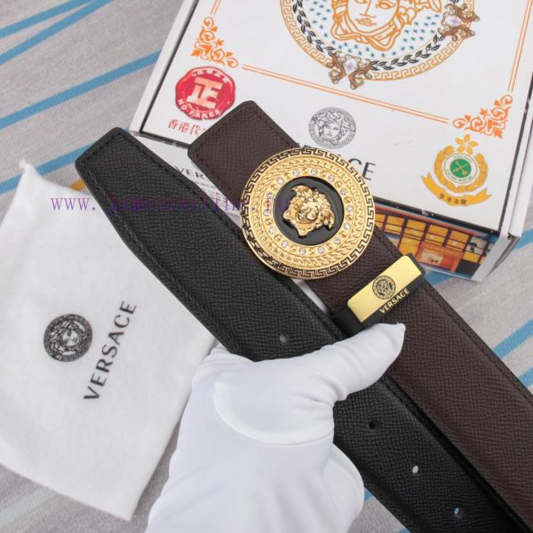 Belt belt Versace cowhide beltMen's belt material: 100% head layer cowhide belt, guaranteed 1kzjsmkt - Image 9