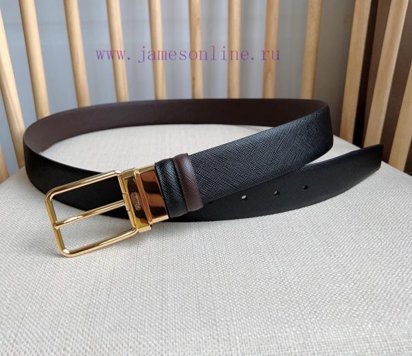 PRADA's reversible waist belt features the iconic Saffiano leather belt on one side, paired 753dhggh - Image 5