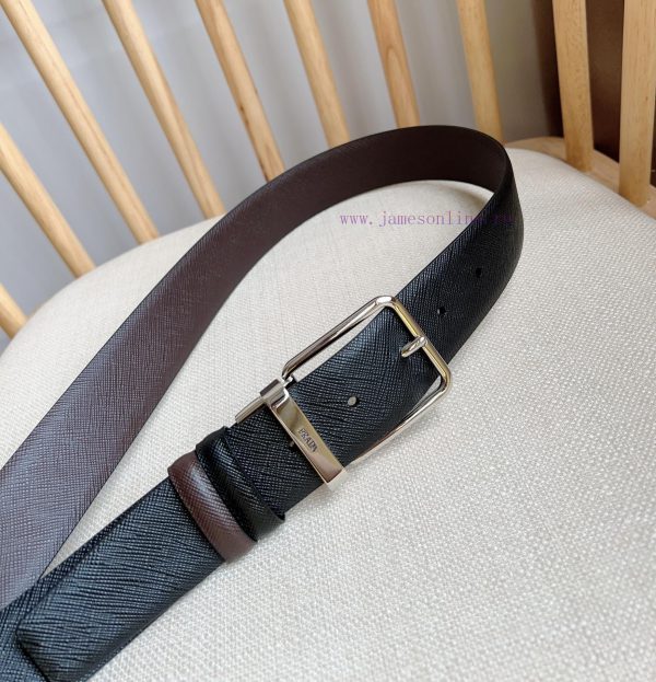 PRADA's reversible waist belt features the iconic Saffiano leather belt on one side, paired 2fb1hfa2 - Image 9