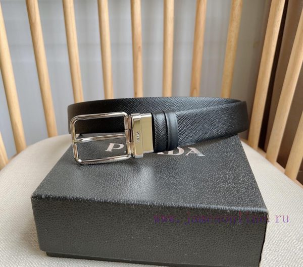 PRADA's reversible waist belt features the iconic Saffiano leather belt on one side, paired 0ovmncfh