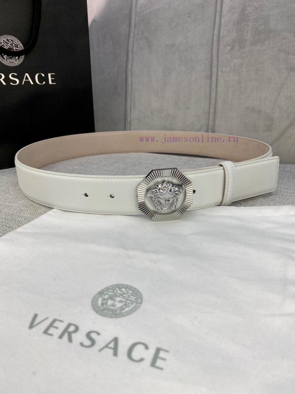 Width 4.0cm Versace This soft belt is adorned with a 3D Medusa belt buckle, which can be pai isq8l2uj