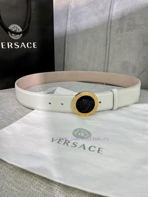 Width 4.0cm Versace This soft belt is adorned with a 3D Medusa belt buckle, which can be pai kf9mptve
