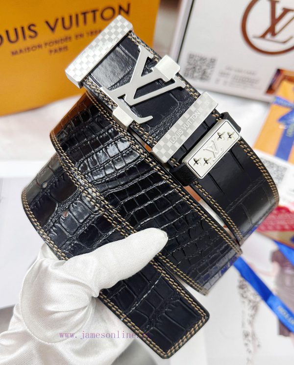 Belt LV Louis Vuitton's top tier replicaThe waistband is made of 100% imported top layer cow e2rxd4fu - Image 3