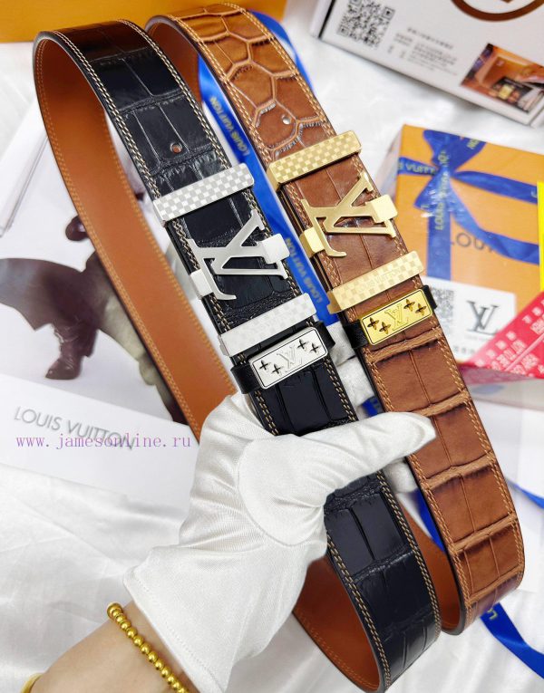 Belt LV Louis Vuitton's top tier replicaThe waistband is made of 100% imported top layer cow e2rxd4fu - Image 10