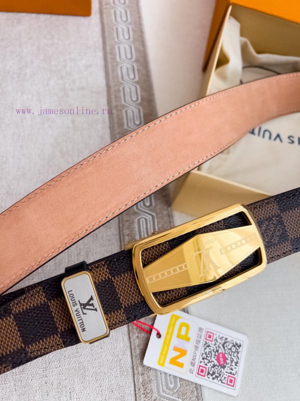 LV... Louis Vuitton Belt ️ Automatic BeltAutomatic buckle, made of pure steel material, with iazsmvhw - Image 5