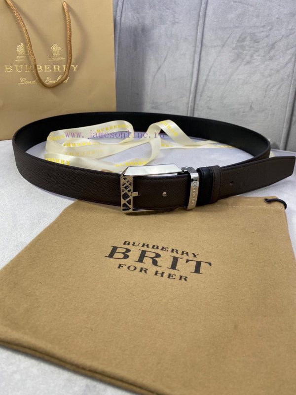 Width 3.5cm Burberry Palm Pattern Leather Bottom/Double Headed Calfskin with Gold/Silver/Alp s9esur8q