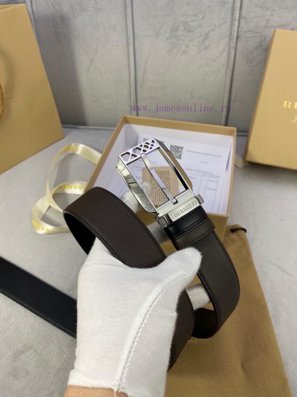 Width 3.5cm Burberry Palm Pattern Leather Bottom/Double Headed Calfskin with Gold/Silver/Alp s9esur8q - Image 3
