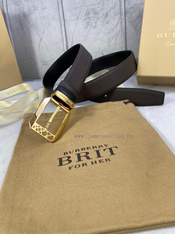 Width 3.5cm Burberry Palm Pattern Leather Bottom/Double Headed Calfskin with Gold/Silver/Alp s9esur8q - Image 9
