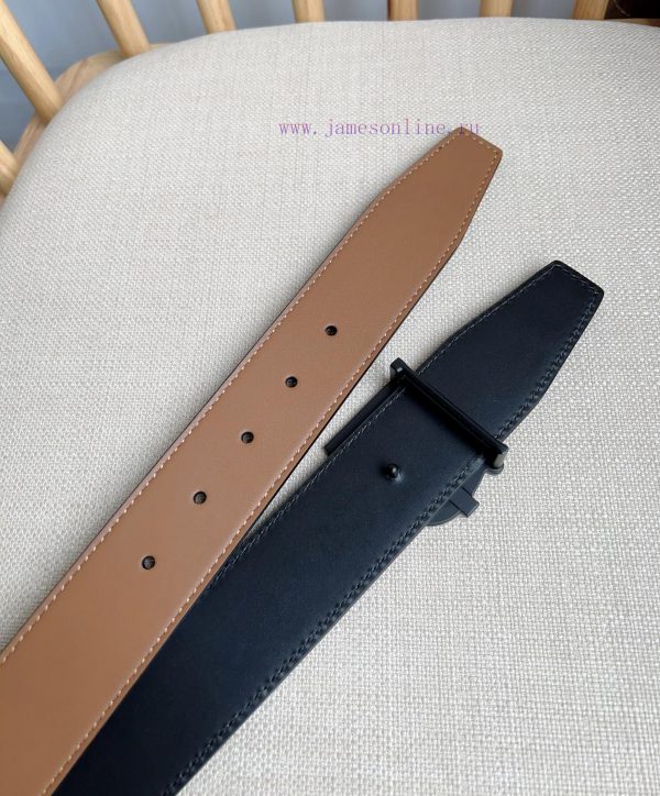 Burberry TB Exclusive Logo Pattern Italian Leather Belt with Versatile Two tone Design, Belt 6ulnv35u - Image 6