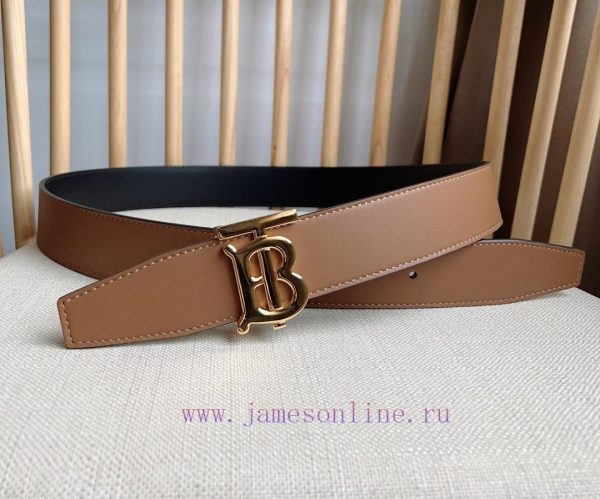 Burberry TB Exclusive Logo Pattern Italian Leather Belt with Versatile Two tone Design, Belt dk4ol6uf - Image 5