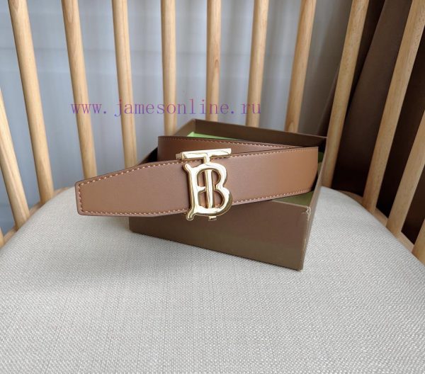 Burberry TB Exclusive Logo Pattern Italian Leather Belt with Versatile Two tone Design, Belt dk4ol6uf - Image 7