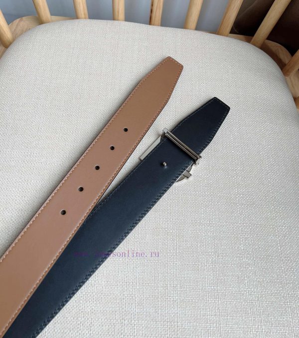 Burberry TB Exclusive Logo Pattern Italian Leather Belt with Versatile Two tone Design, Belt h150u5cr - Image 6
