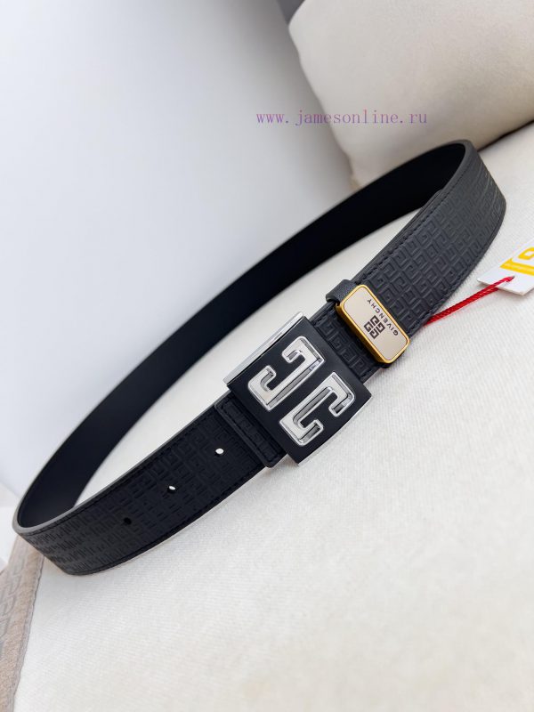Givenchy GIVENCHY Belt ️ BeltHanging buckle, pure steel material buckle head, double-sided c ssuhmk0h - Image 4