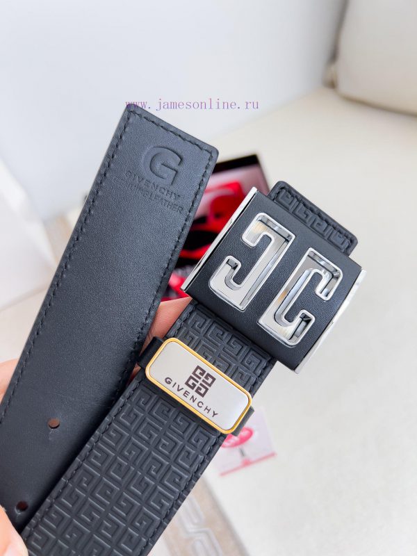 Givenchy GIVENCHY Belt ️ BeltHanging buckle, pure steel material buckle head, double-sided c 8ouwmpe5 - Image 8