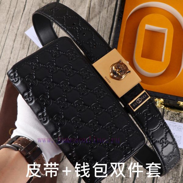 Gucci. Gucci two-piece setWooden box, belt+wallet, two-piece setGrade: Italian imported 100% v4sherxf