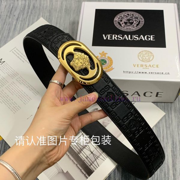 Beauty Head VersaceBelt and waistband single-sided use quality 100% cowhide embossed 24k pur oo03imi0