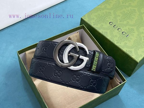 ￥ comes with a complete gift box Gucci. GucciFull set of 3.8cm imported calf leather embossi uj4su0oo - Image 4