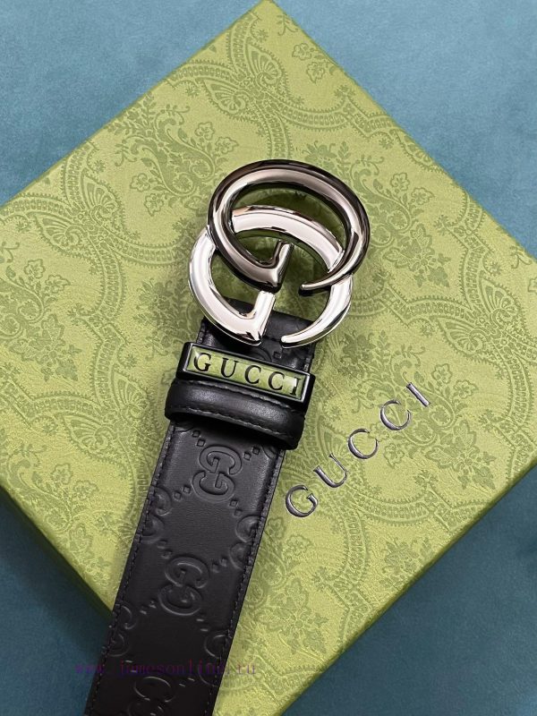 ￥ comes with a complete gift box Gucci. GucciFull set of 3.8cm imported calf leather embossi uj4su0oo - Image 5