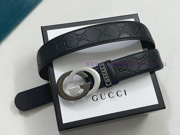 ￥ comes with a complete gift box Gucci. GucciFull set of 3.8cm imported calf leather embossi 97fqwptz