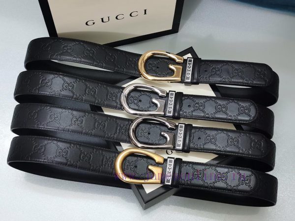 ￥ comes with a complete gift box Gucci. GucciFull set of 3.8cm imported calf leather embossi 1p53sgtr - Image 7