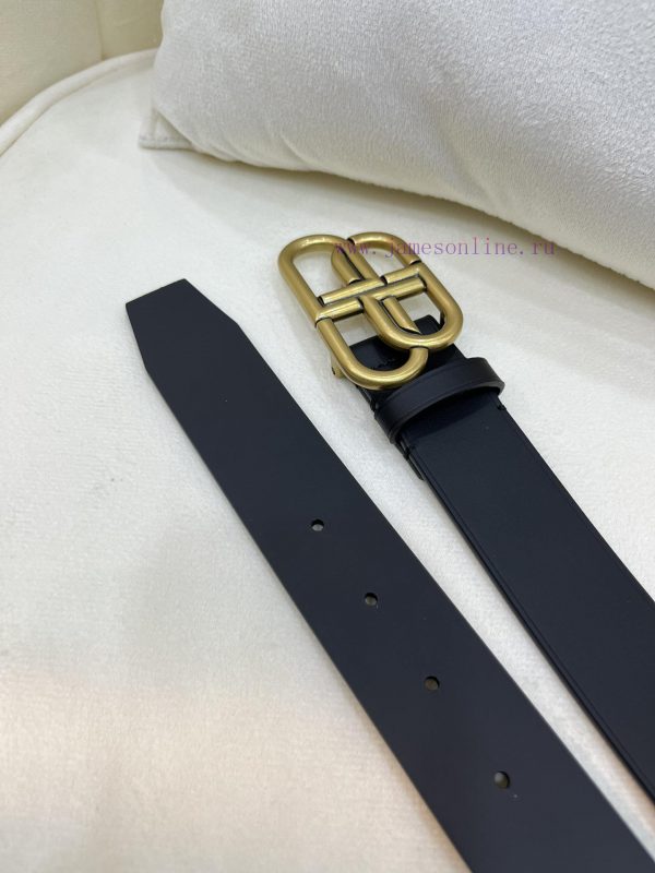 New model from Balenciaga official website, double-sided calf leather with a width of 3.5cm yil43ksg - Image 5