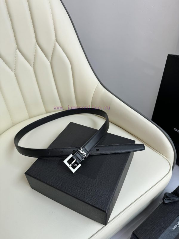 Female version Y.S.LComplete width 2.0 casual belt series with simple metal logo, showcasing qdee98bl - Image 3