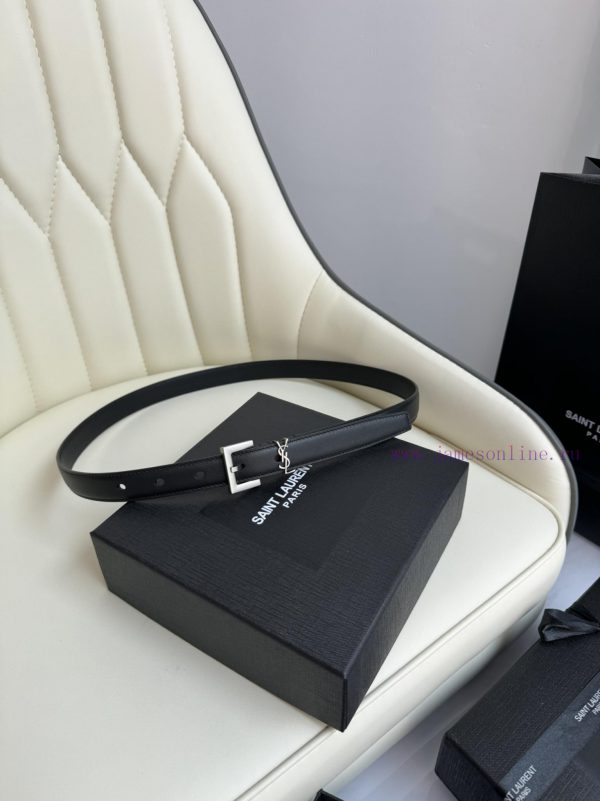 Female version Y.S.LComplete width 2.0 casual belt series with simple metal logo, showcasing qdee98bl - Image 6