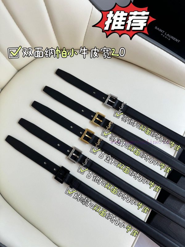 Female version Y.S.LComplete width 2.0 casual belt series with simple metal logo, showcasing cd0vxku7 - Image 8