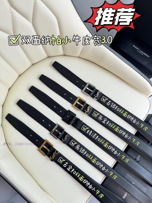 Female version Y.S.LFull width 3.0 casual belt series with simple metal logo, showcasing a f 2dpt9ees - Image 8
