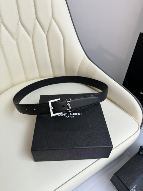 Female version Y.S.LFull width 3.0 casual belt series with simple metal logo, showcasing a f l8va13i7 - Image 5