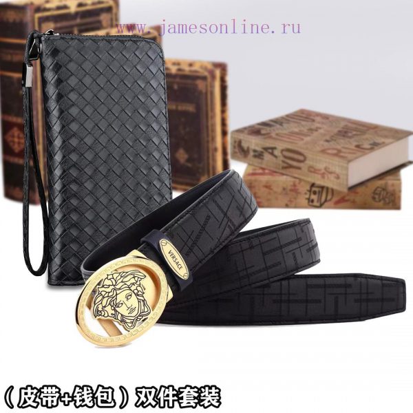 Belt and wallet two-piece setWooden box with accompanying picturesVERSACE Belt+Wallet SetBuc epcxgsy9 - Image 4