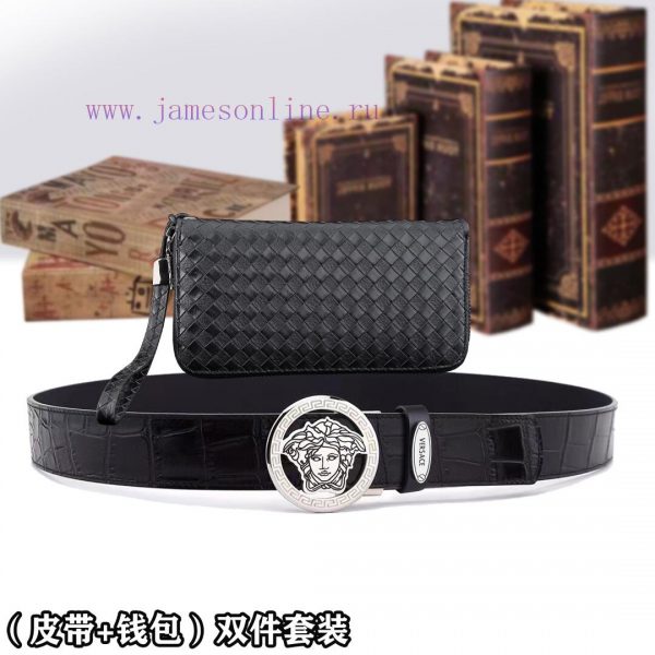 Belt and wallet two-piece setWooden box with accompanying picturesVERSACE Belt+Wallet SetBuc epcxgsy9 - Image 7