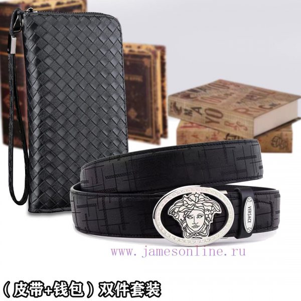 Belt and wallet two-piece setWooden box with accompanying picturesVERSACE Belt+Wallet SetBuc epcxgsy9 - Image 8