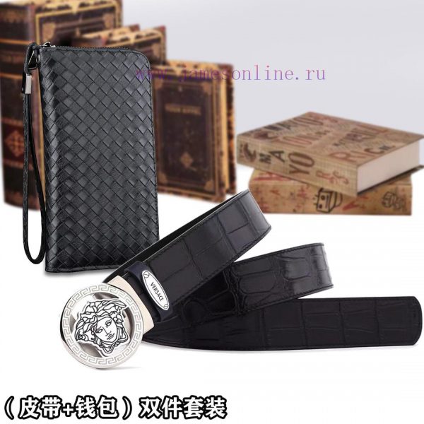 Belt and wallet two-piece setWooden box with accompanying picturesVERSACE Belt+Wallet SetBuc 03kynm3i - Image 4