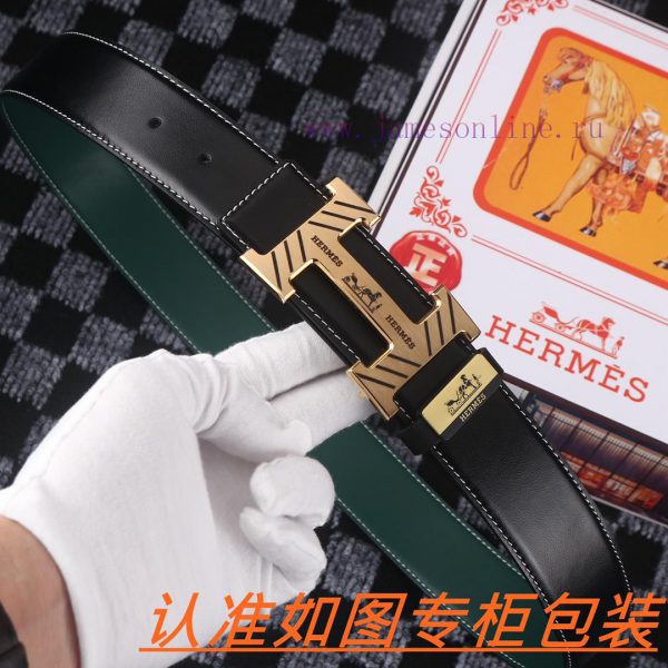 Men's belt HermesMen's leather belt is made of 100% head layer cowhide, ensuring that the 24 up5utmzm - Image 5