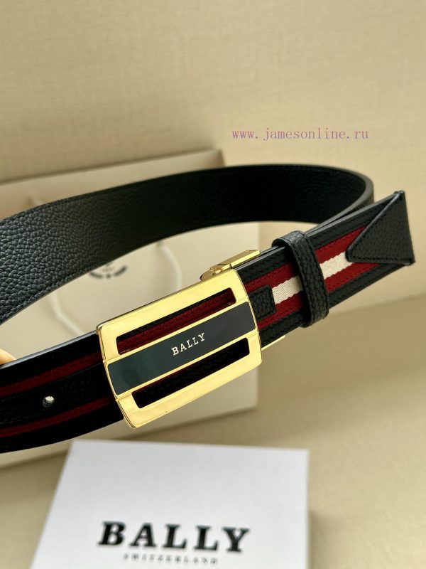 BALLY's new lychee patterned leather men's casual cloth paired with leather dual use waist b i2dq06pb - Image 3