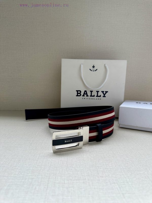 BALLY's new lychee patterned leather men's casual cloth paired with leather dual use waist b i2dq06pb - Image 9
