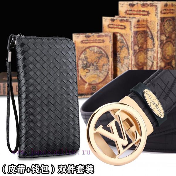 Belt and wallet two-piece setWooden box with accompanying picturesL @ V belt+wallet setBuckl ni54tq2z - Image 7