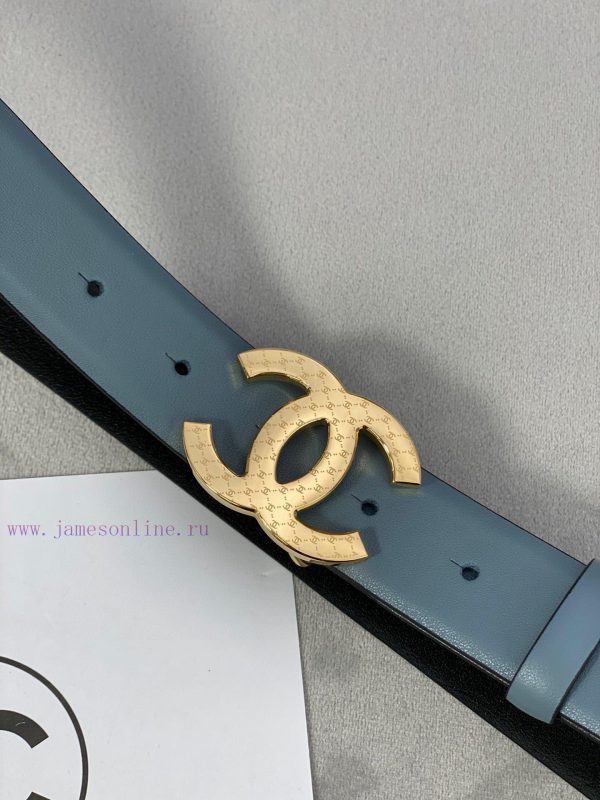 3.0cm width Chanel women's belt, new soft imported calf leather, supports NFC official websi 2ylx44f0 - Image 9