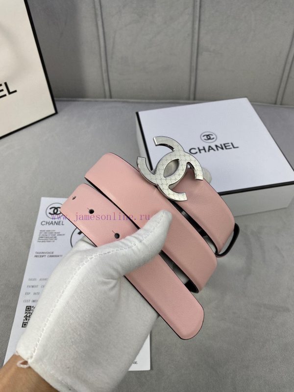 3.0cm width Chanel women's belt, new soft imported calf leather, supports NFC official websi me5yqfso - Image 9