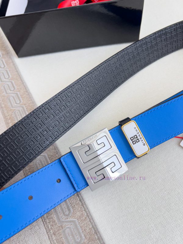 Givenchy GIVENCHY Belt ️ BeltHanging buckle, pure steel material buckle head, double-sided c me4489gz - Image 5