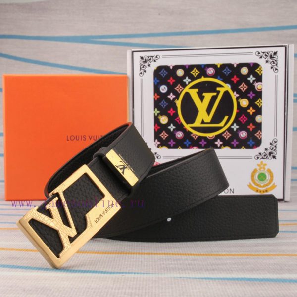 Belt and belt LV Louis Vuitton leather beltMen's belt material: 100% head layer cowhide belt md01uk3v