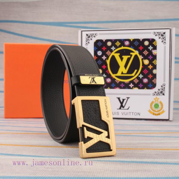 Belt and belt LV Louis Vuitton leather beltMen's belt material: 100% head layer cowhide belt md01uk3v - Image 7