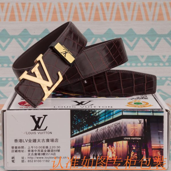 Belt and belt LV Louis Vuitton cowhide beltMen's belt material: 100% head layer cowhide belt kwz0bcck