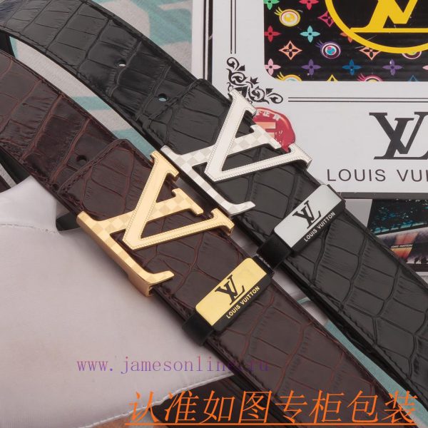 Belt and belt LV Louis Vuitton cowhide beltMen's belt material: 100% head layer cowhide belt inezny3b