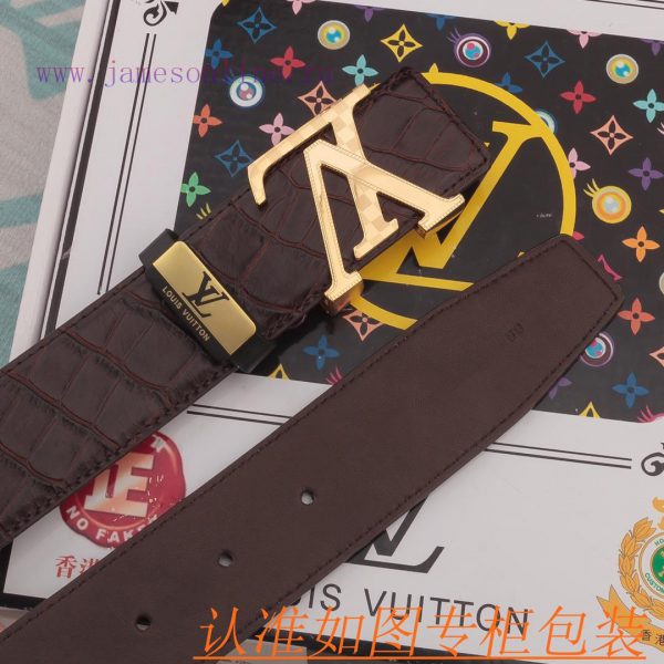 Belt and belt LV Louis Vuitton cowhide beltMen's belt material: 100% head layer cowhide belt inezny3b - Image 10