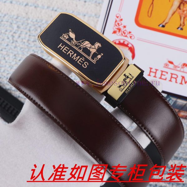 Men's belt Hermes automatic beltMen's leather belt is made of 100% head layer cowhide, ensur 5n4xoqvq - Image 3